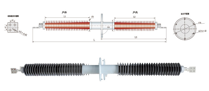 40.5-126kV Dry-Type HV Wall Bushing