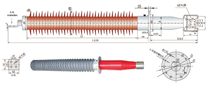 252kV FRP Dry R.I.F. /R.I.P. Transformer Bushing(Load Flow Type)